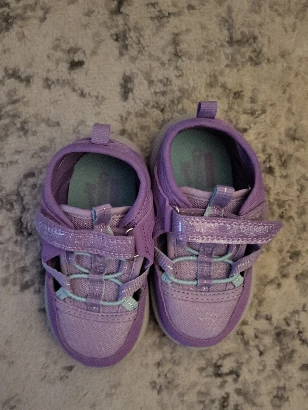 OshKosh B'gosh Purple Toddler Sneakers with Light Blue Accents